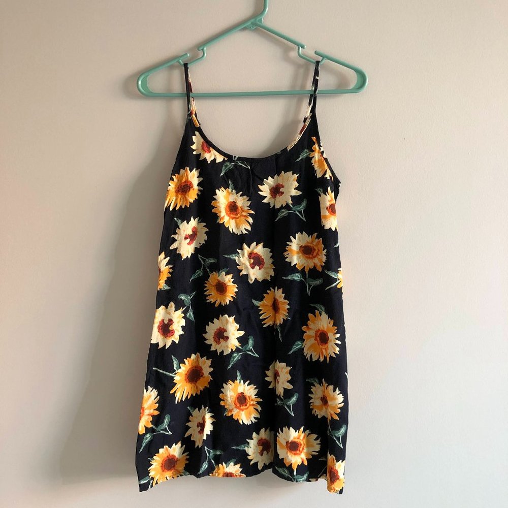90s Print Sunflower Dress